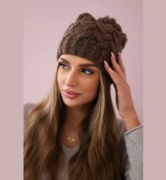 Снимка на marka niezdefiniowana Cap with fleece Waleria K307 cappuccino