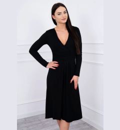 Снимка на marka niezdefiniowana Dress cut under the bust, long sleeve black