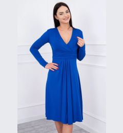 Снимка на marka niezdefiniowana Dress cut under the bust, long sleeve Blue cornflower