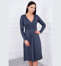 Снимка на marka niezdefiniowana Dress cut under the bust, long sleeve grafit