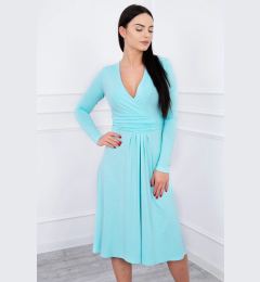 Снимка на marka niezdefiniowana Dress cut under the bust, long sleeve mint