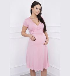 Снимка на marka niezdefiniowana Dress cut under the bust, long sleeve, short sleeve powdered pink