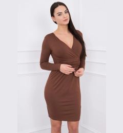 Снимка на marka niezdefiniowana Dress fitted with a cut under the bust brown