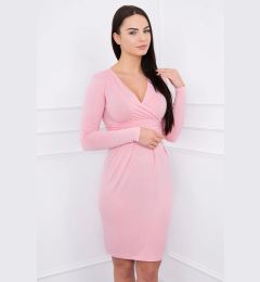 Снимка на marka niezdefiniowana Dress fitted with a cut under the bust powder pink