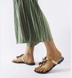 Снимка на marka niezdefiniowana Golden elegant flip-flops Zarattini