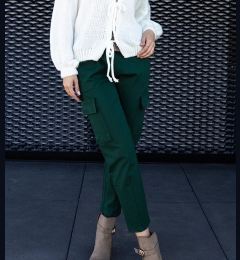 Снимка на marka niezdefiniowana Green cargo pants with patch pockets Nuala