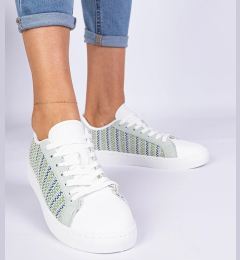 Снимка на marka niezdefiniowana Green women's fabric sneakers Bellisio