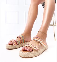Снимка на marka niezdefiniowana Multicolored Crochet Espadrille Sandals with Buckles Kasina