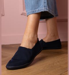 Снимка на marka niezdefiniowana Navy blue women's slip-on sneakers Lenis