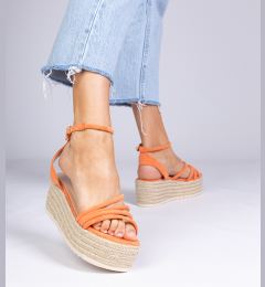 Снимка на marka niezdefiniowana Orange platform espadrille sandals Panola