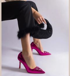 Снимка на marka niezdefiniowana Pink patent stilettos adorned with rhinestones Almana
