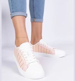 Снимка на marka niezdefiniowana Pink women's fabric sneakers Bellisio