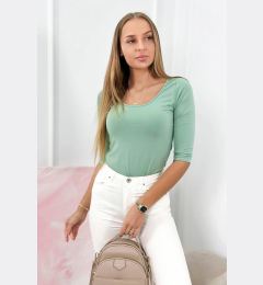 Снимка на marka niezdefiniowana Round neckline blouse dark mint