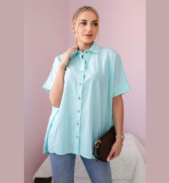 Снимка на marka niezdefiniowana Short-sleeved cotton shirt mint