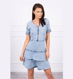 Снимка на marka niezdefiniowana Stretch denim dress with a zip neckline S/M-L/XL