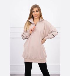 Снимка на marka niezdefiniowana Sweatshirt with zipper and pockets beige