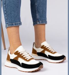 Снимка на marka niezdefiniowana White-black women's sneakers with glitter Elizar
