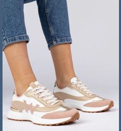 Снимка на marka niezdefiniowana White-pink women's sneakers with animal print Kalasa