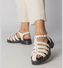 Снимка на marka niezdefiniowana White platform sandals with closed toe line Kolla