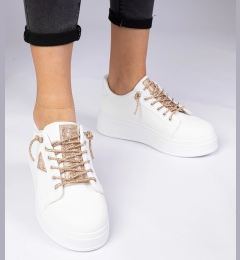 Снимка на marka niezdefiniowana White sneakers with champagne rhinestones Treysi