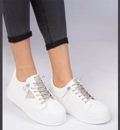 Снимка на marka niezdefiniowana White sneakers with silver rhinestones Treysi
