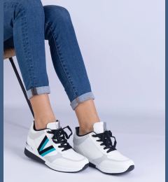 Снимка на marka niezdefiniowana White women's sneakers with hidden wedge Ninella