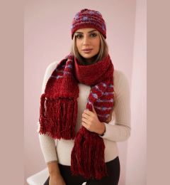 Снимка на marka niezdefiniowana Women's set with a shawl Anika K304 red