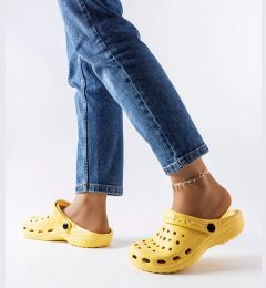 Снимка на marka niezdefiniowana Yellow Foam Clogs with Covered Toe Kleist