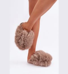 Снимка на marka niezdefiniowana Дамски Кафеви Чехли С Косъм Владиса