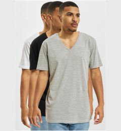 Снимка на Men's basic T-shirt 3-pack black/white/grey melange