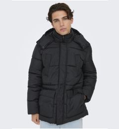 Снимка на Men's Black Quilted Jacket ONLY & SONS Arwin - Men