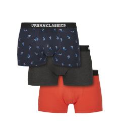 Снимка на Men's Boxer Shorts 3-Pack Birds/Grey/Orange
