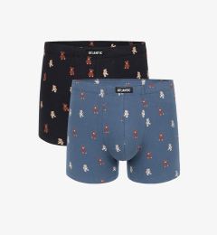 Снимка на Men's Boxer Shorts ATLANTIC 2Pack - Dark Blue/Blue