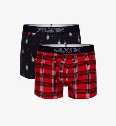 Снимка на Men's Boxer Shorts ATLANTIC 2Pack - Dark Blue/Red