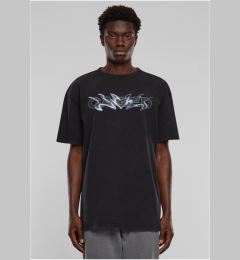 Снимка на Men's Cagedchrome Acid Heavy Oversize T-Shirt - Black