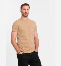 Снимка на Men's cotton t-shirt with pocket print Ombre Streetstyle - sand