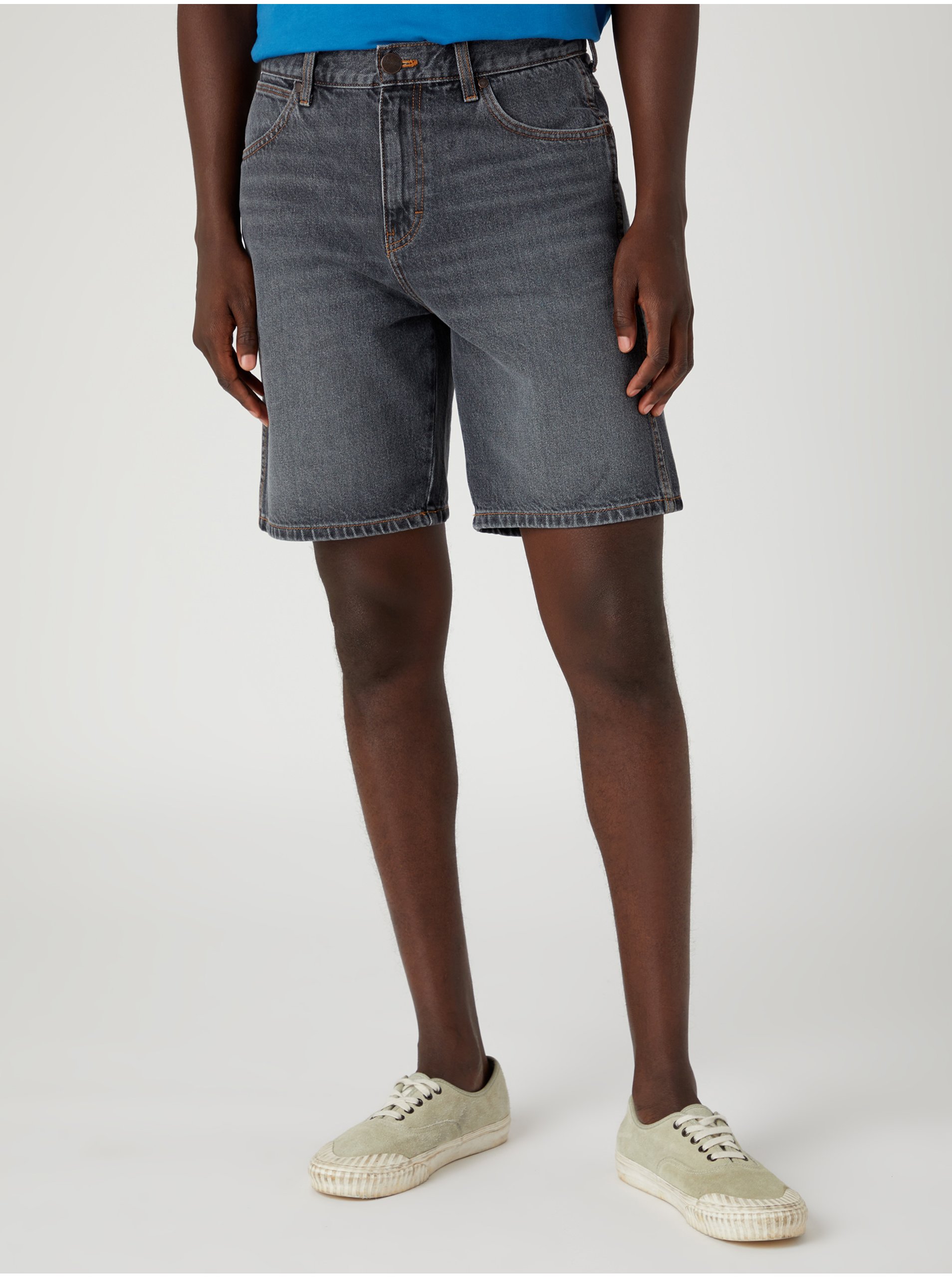 Снимка на Men's Grey Denim Shorts Wrangler - Men