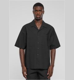 Снимка на Men's shirt Seersucker - black