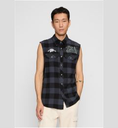 Снимка на Men's sleeveless shirt Ozzy Checkshirt sleeveless black/gray