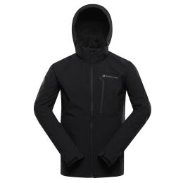Снимка на Men's softshell jacket with membrane ALPINE PRO HOOR black