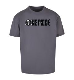 Снимка на Men's T-shirt One Piece Jolly Roger Logo Oversize dark gray