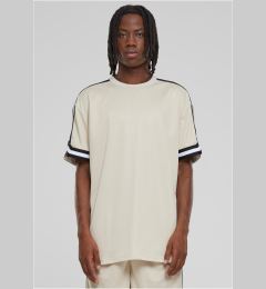 Снимка на Men's T-shirt Oversized Stripes Mesh - cream