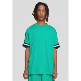 Снимка на Men's T-Shirt Oversized Stripes Mesh Tee - Green