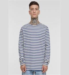 Снимка на Men's T-shirt Regular Stripe LS - white/blue