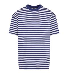 Снимка на Men's T-shirt Regular Stripe - white/dark blue