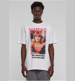 Снимка на Men's T-shirt Scarface Don't call me baby Heavy Oversize - white