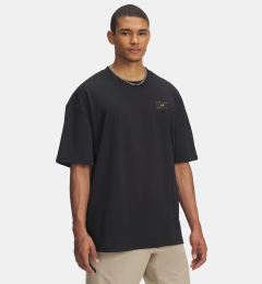 Снимка на Men's T-shirt Under Armour UA HWT WOVEN LABEL SS-BLK - Men's