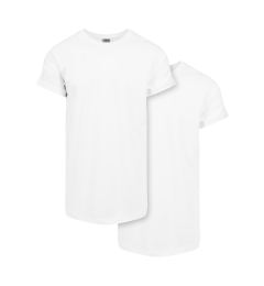 Снимка на Men's T-shirts Pre-Pack Long Shaped Turnup 2-Pack white