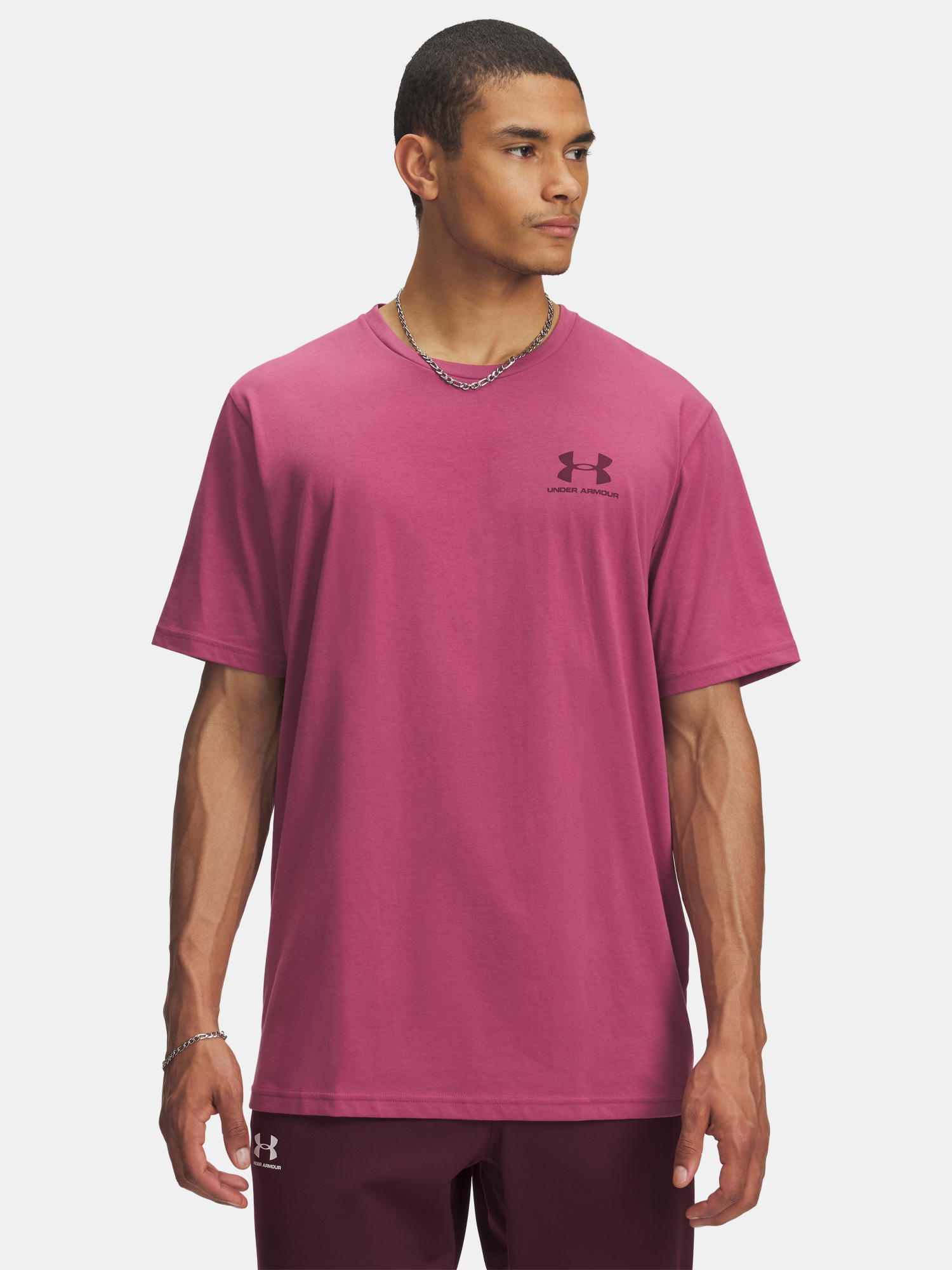 Снимка на Men's Under Armour UA M SPORTSTYLE LC SS-PNK T-Shirt - Mens