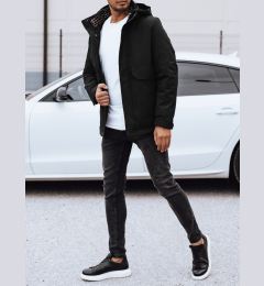 Снимка на Men's winter jacket with hood black Dstreet